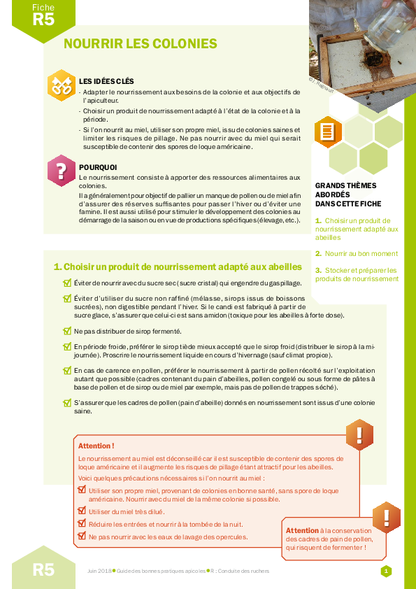 Nourrir les colonies