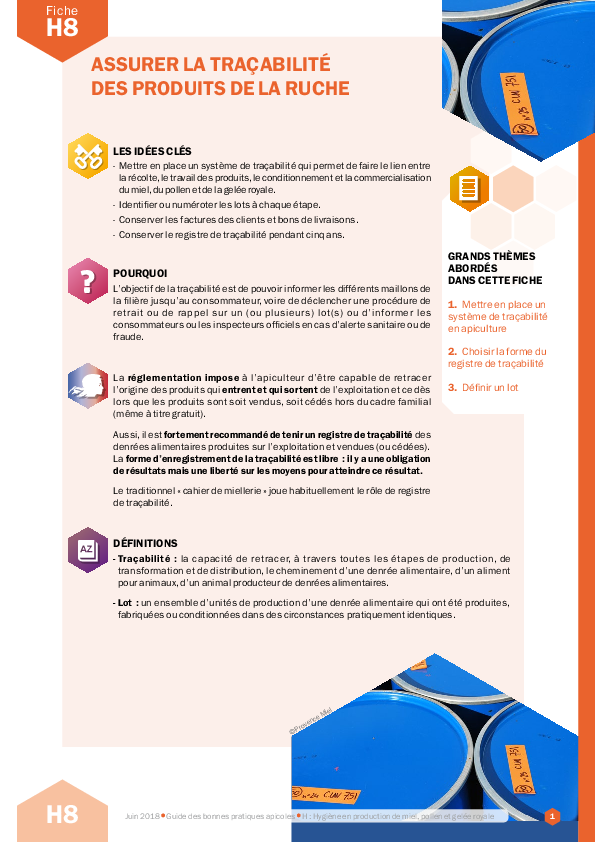 Assurer la traçabilité des produits de la ruche