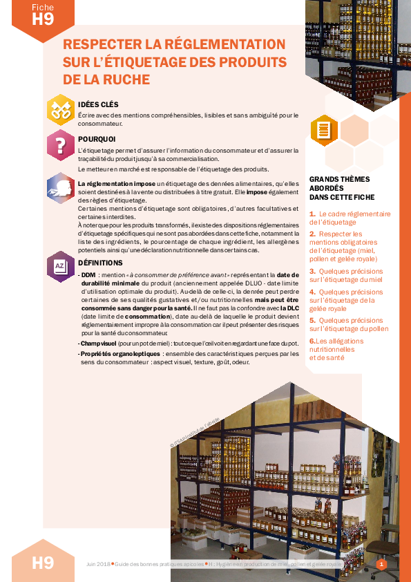 Respecter la réglementation sur l'étiquetage des produits de la ruche